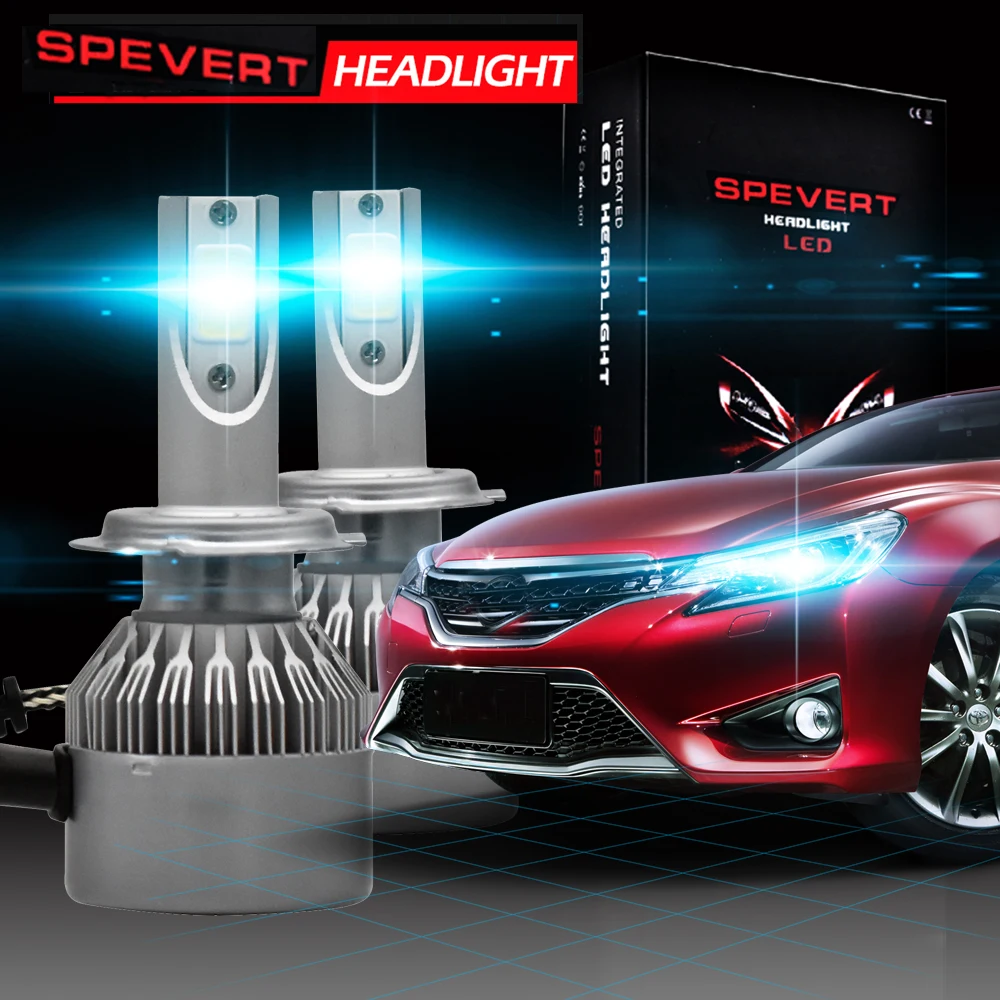 SPEVERT 110 Вт 20000LM H1 H4 H7 H8 H15 D1S D2S светодиодный комплект фар COB автомобильные фары