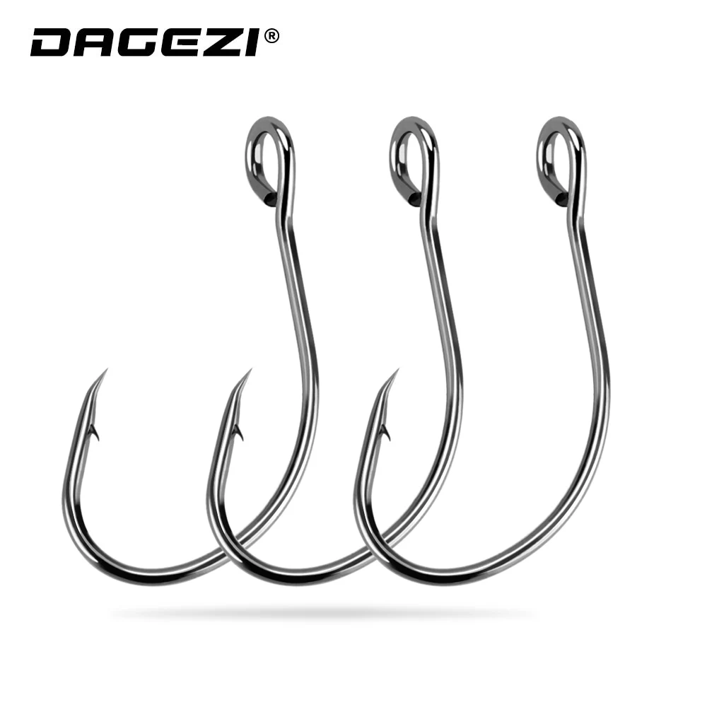 DAGEZI Carbon Steel Fishing Hook 25Pcs/Lot #4-#12 Fishhooks Pesca Durable Barbed Hook For Carp Fishing Tackle Box