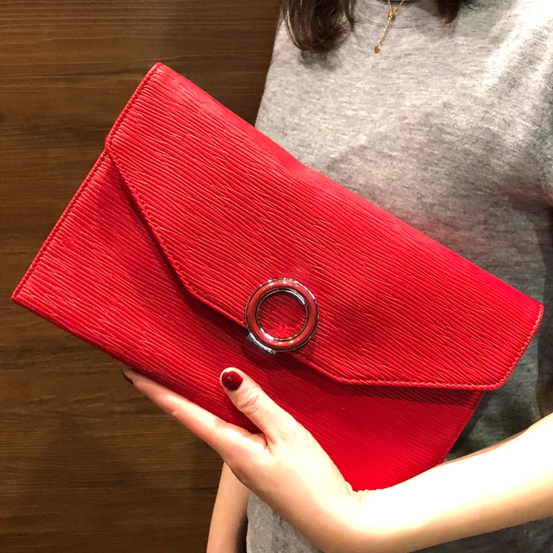 

New BARHEE Brand High Quality Women Clutch Handbag Fashion Lock Envelop Bag Purse Embossed Stripe Crossbody Messenger Bag Party