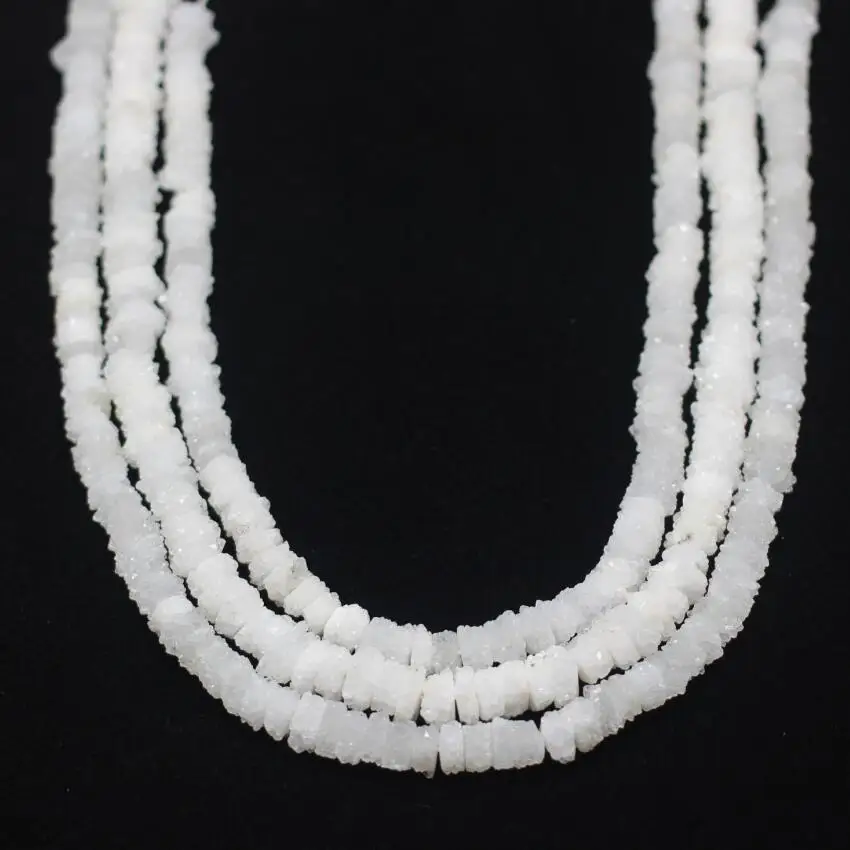 

AAA Quality Raw Nature Geode Achate Spacer Beads Necklace,Drilled Natural Drusy Stone Sunflower Beads for Pendant Earrings