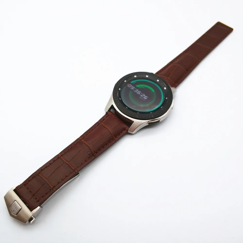 Ремешок AKGLEADER из натуральной кожи для часов браслет Samsung Galaxy Watch 46 мм 42 Gear S3 Classic