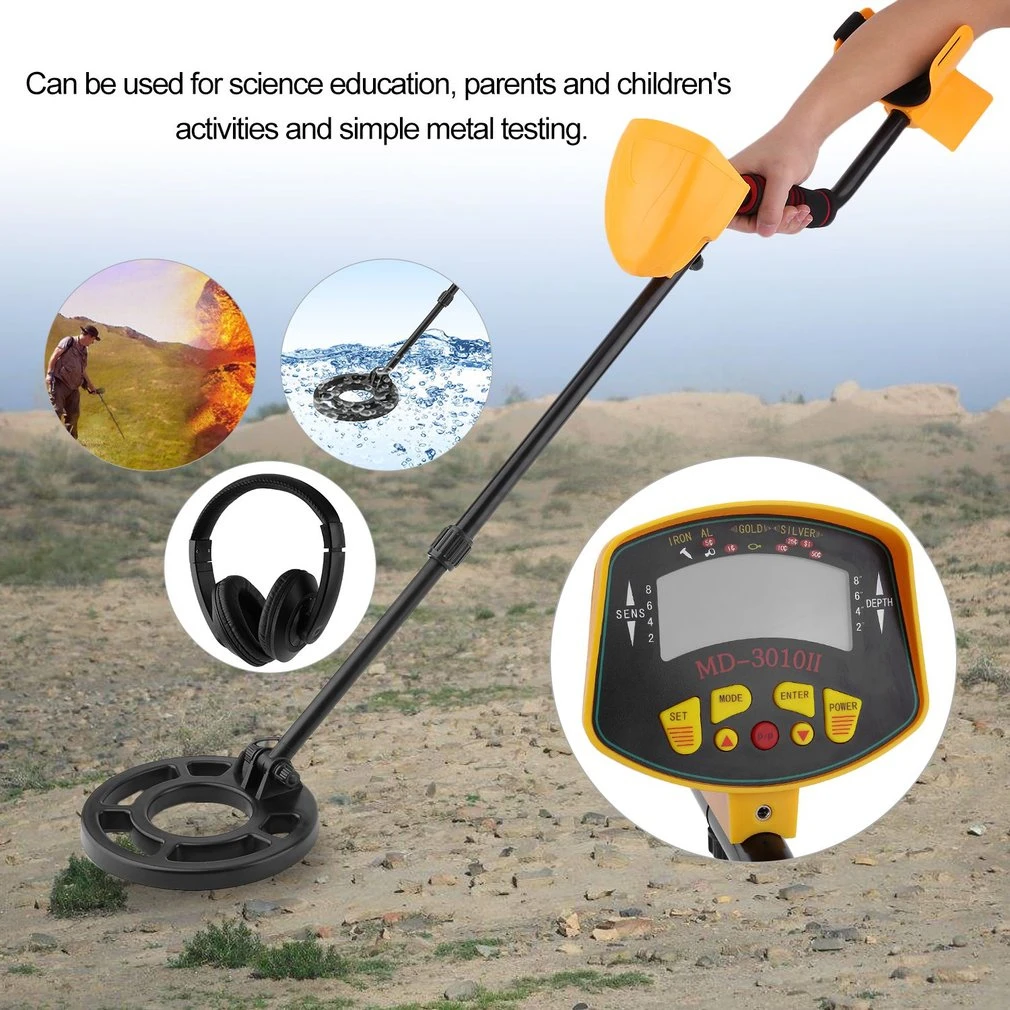 

1PCS Waterproof LCD Display 250MM Deep Sensitive Metal Detector Gold Digger Underground Searching Metal Seeker With Headphone