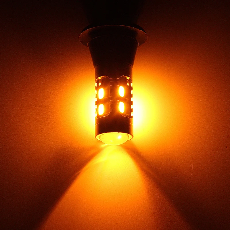 2 шт. T20 5730 20 светодиодный автомобиль двухцветный мигающий фонарь DRL обратный поворот сигнальные огни Стандартный 7440 белый/желтый Цвет