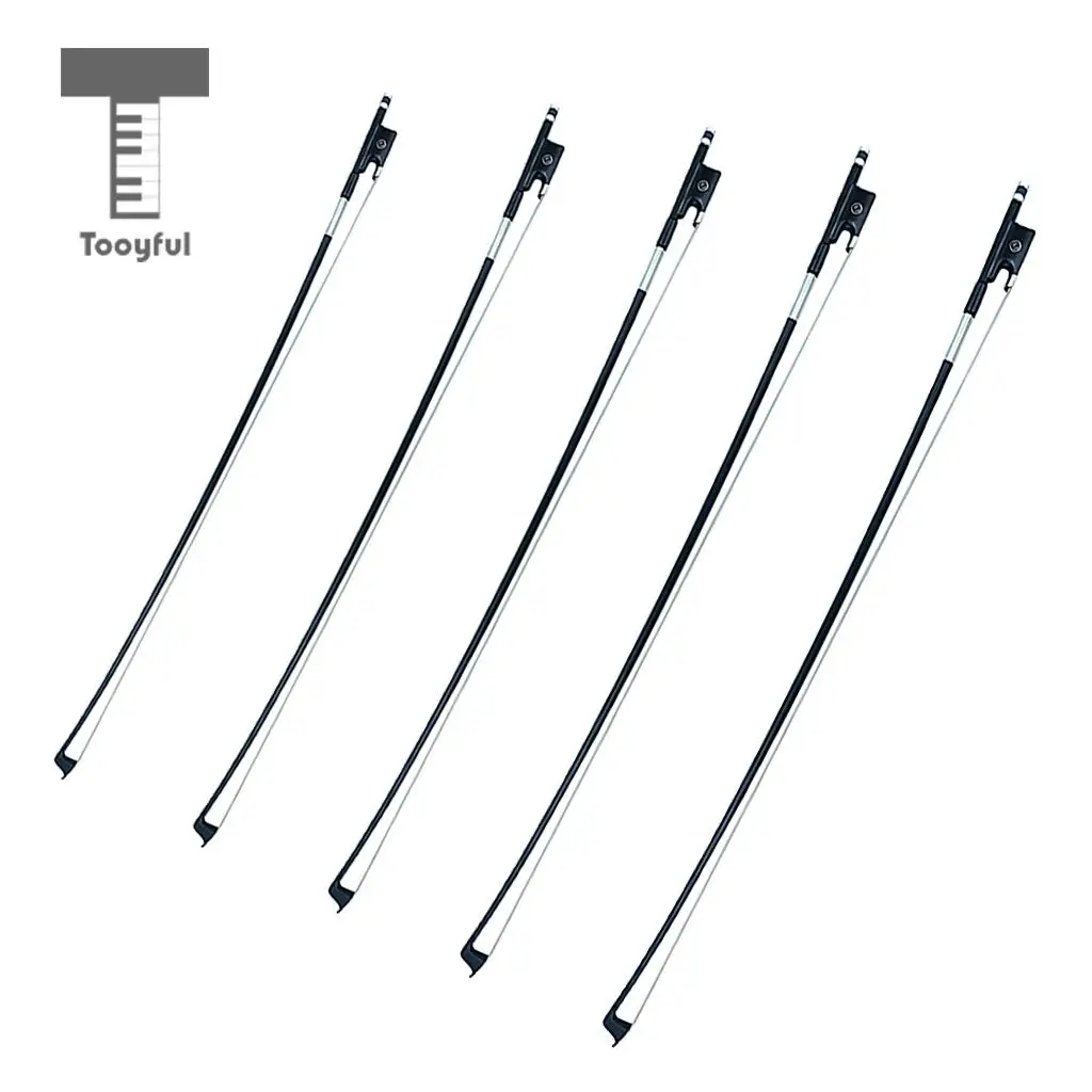 Black Carbon Fiber Violin Bow for 4/4 3/4 1/2 1/4 1/8 Violin Faddle #5