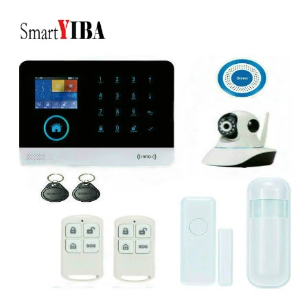 SmartYIBA 3g автодозвон дома WI-FI охранной сигнализации Системы приложение Управление IP Камера Противоугонная детектор движения окна, двери