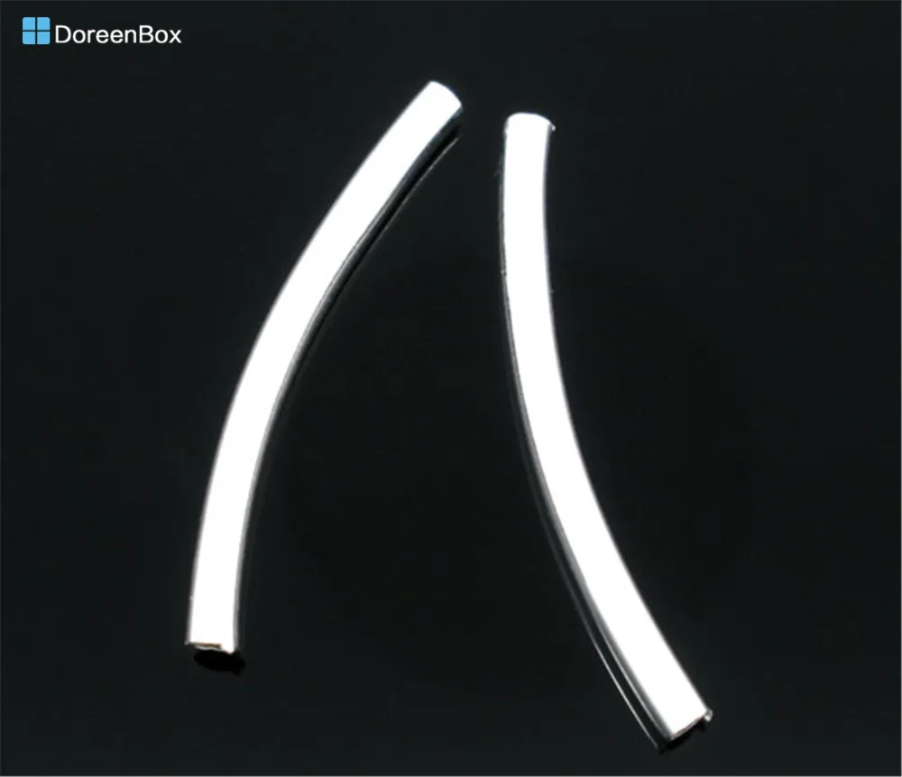 

Doreen Box hot- 100 SP Smooth Curve Tube Spacer Beads 2.5x30mm (B06462)