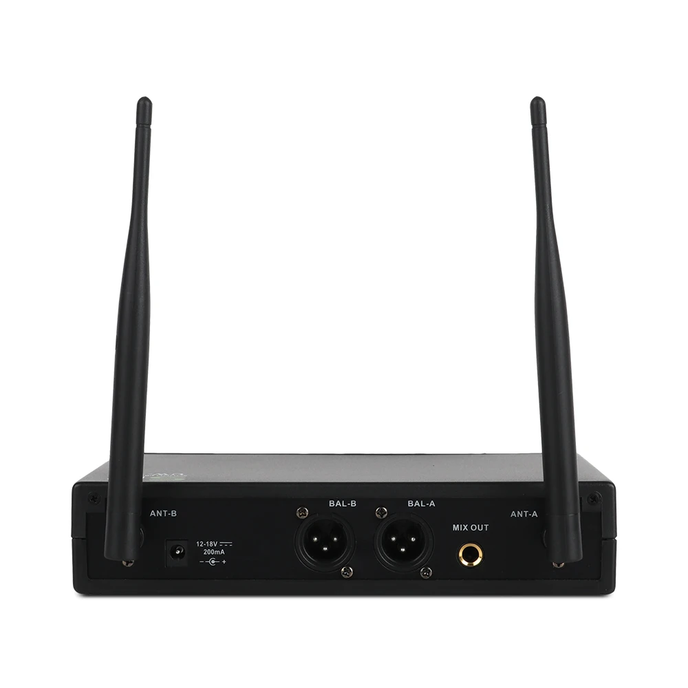 UW-100 UHF ميكروفون لاسلكي مهني نظام 2 قناة يده ميكروفون تستخدم في Karaok الكنيسة حزب مؤتمر المرحلة