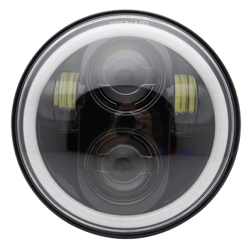 

motorcycle accessories 5-3/4" 5.75 inch Motorcycle Moto LED Projector Full Halo Headlight For Dyna Sportster