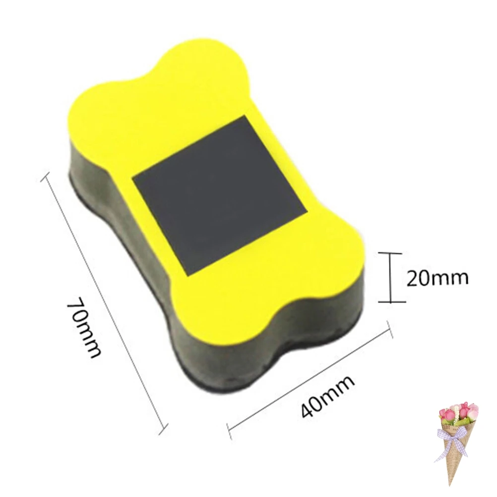 Bones Magnetic Blackboard Cleaner for Office School Stationery Supplies Whiteboard Eraser Magnetic Eraser Cleaner 70*40*20MM