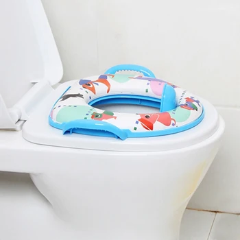 

High Quality Eco-friendly Infant Soft Cushion Baby Toilet Seat For Children Trainer With Handle For Baby Home