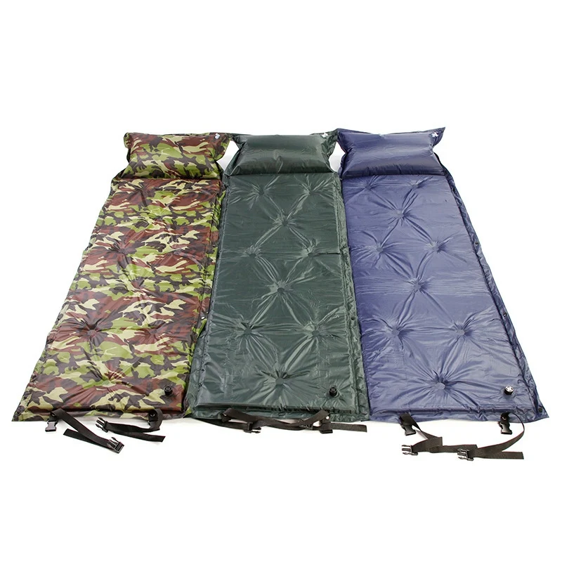  Self Inflating Beach Roll Mat Sleeping Bed Inflatable Pillow Mattress +Bag Camping Pad Picnic Mat A