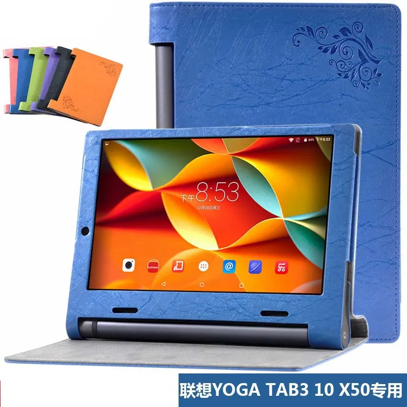 

Ultra Slim Folio Stand Protective Print Flower PU Leather Case Cover For Lenovo YOGA Tab 3 X50 X50m X50l YT3-X50F 10.1" Tablet