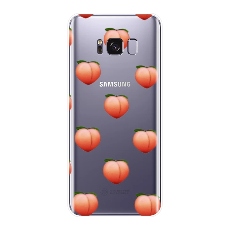 Силиконовый чехол для телефона Samsung Galaxy S5 S6 S7 Edge S8 S9 Plus персиковый ананас мягкая