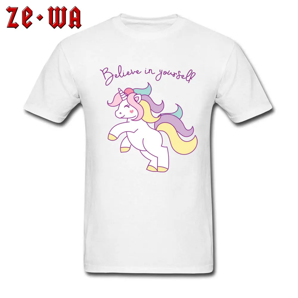  Europe Tops Shirt 2018 Fashion Short Sleeve Male Tshirts TpicOriginaltitle Funny Labor Day Tshirts O-Neck Free Shipping Believe in Yourself white