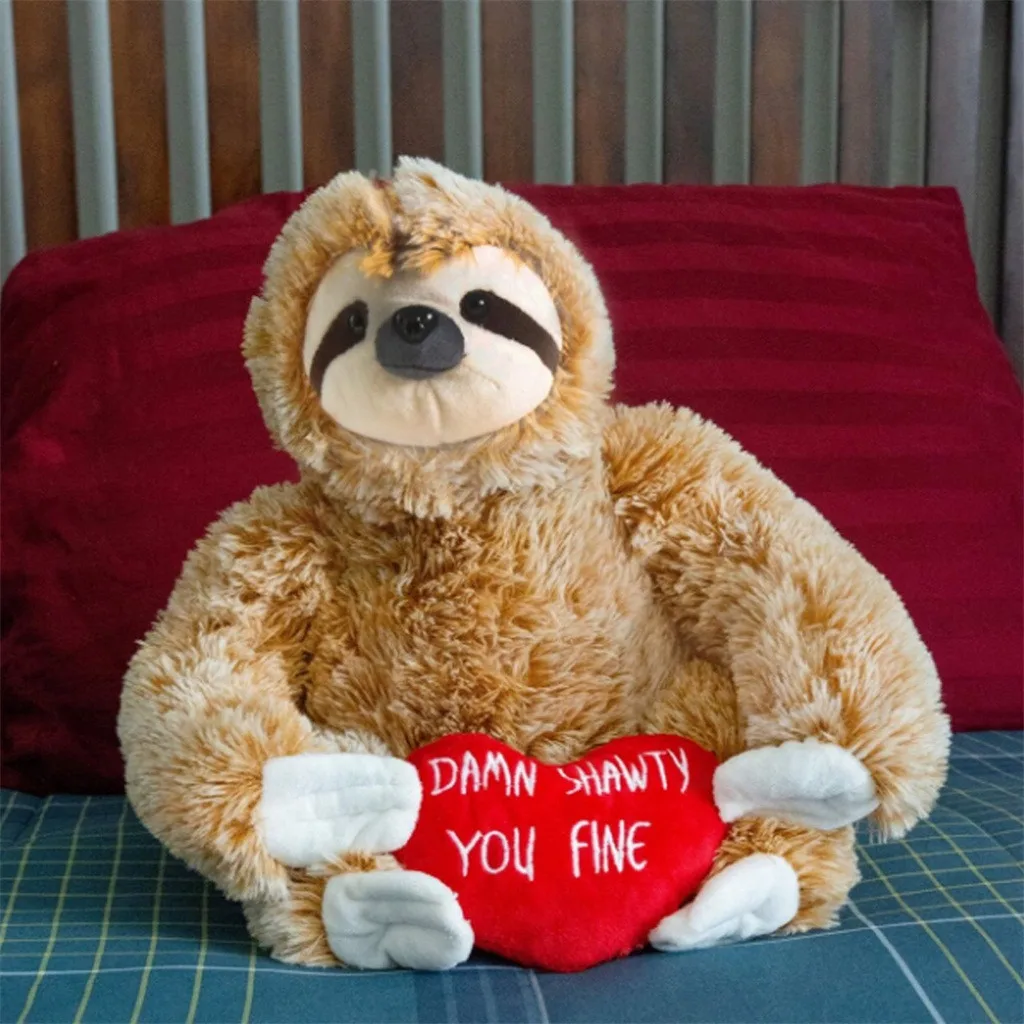 Cute Sloth Plush Teddy Bear Soft Toy Valentines Gift For Girlfriend Her Him XMAS 