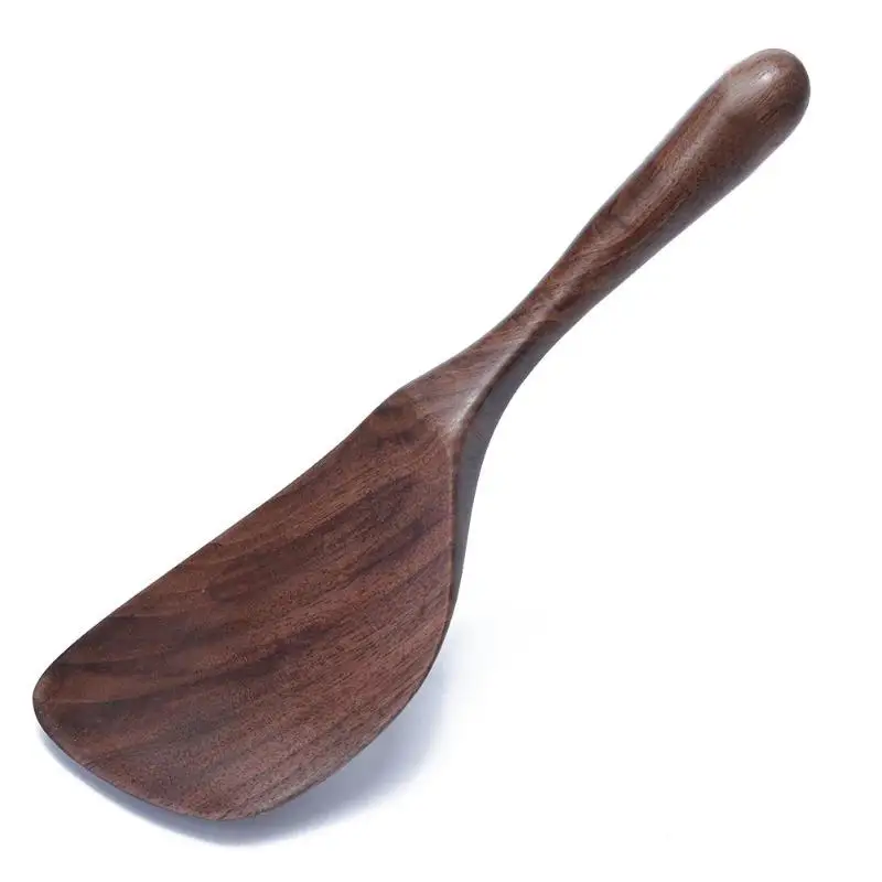 Натуральная деревянная антипригарная Лопата сковорода ложка для риса кухонный инструмент кухонная посуда - Цвет: B