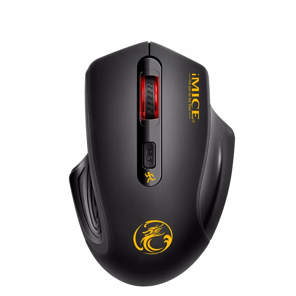 iMice USB bezdrátová myš Mouse 2000DPI Optická myš 4 tlačítka 2.4G přijímač Ergonomický design herní myši pro notebook