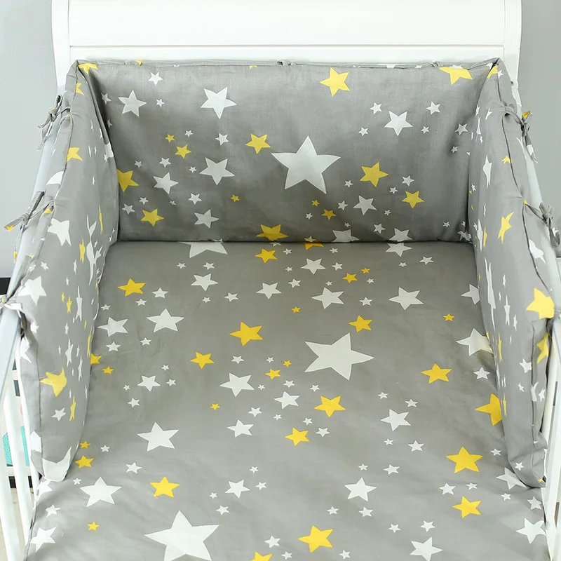 

Nordic Stars Design Baby Bed Thicken Bumpers One-piece Crib Around Cushion Cot Protector Pillows 29 Colors Newborns Room Decor