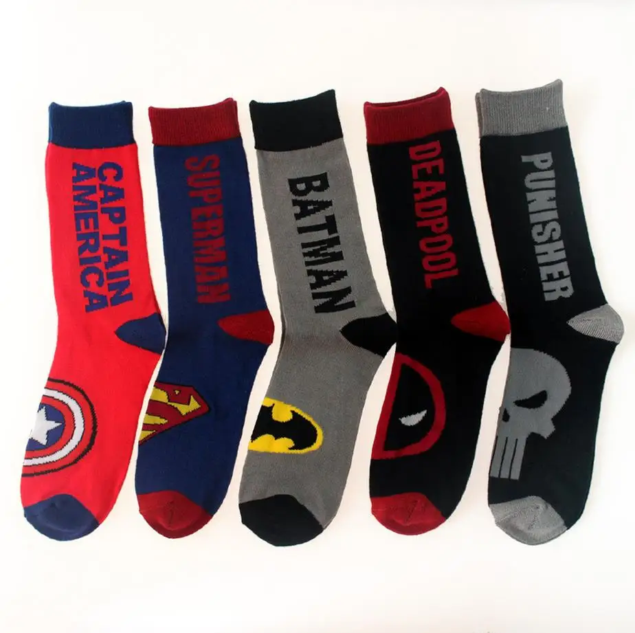 NEW Fashion Mens Cotton Socks MARVEL COMICS Super Hero party cosplay
