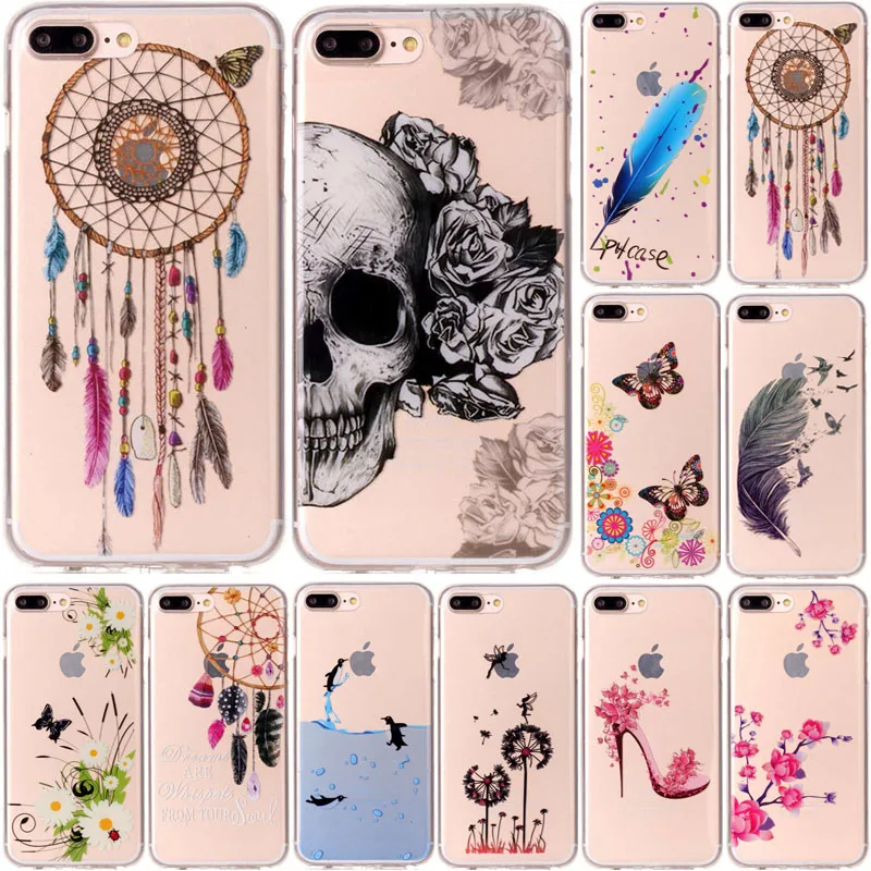

For Iphone 7 Plus 7Plus Case Transparent Anime Animal Silicone TPU Skin Soft Back Cover Phone Case for Apple Iphone 7 Plus 5.5