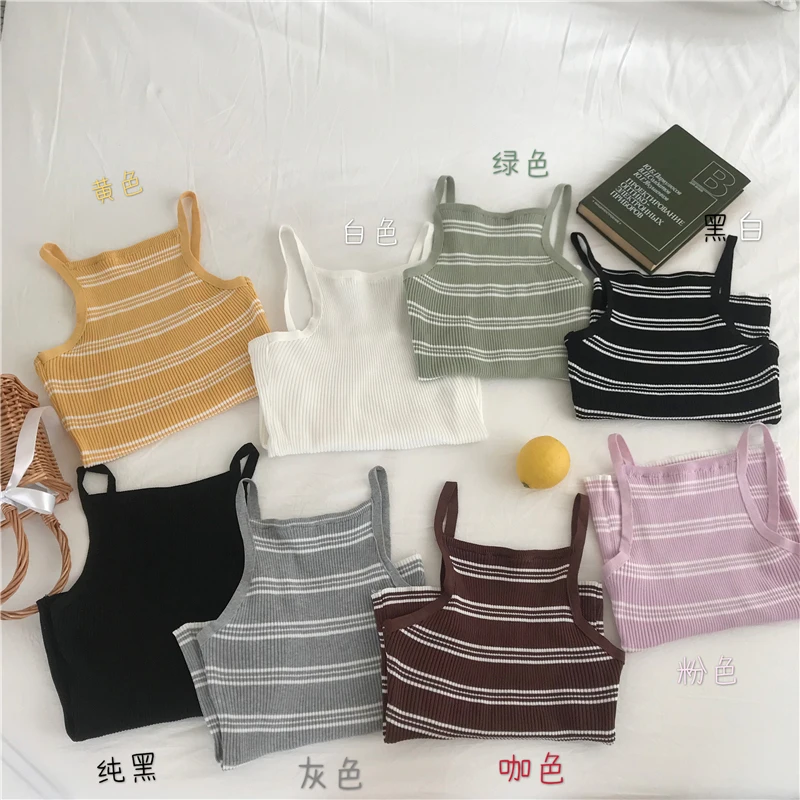 8 цветов Mihoshop Ulzzang Корейская женская модная одежда Базовая полосатая