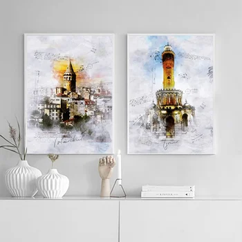 

Izmir Istanbul City Art Oil Painting Wall Pictures Wall Decoration Home Decor 24x36inchs