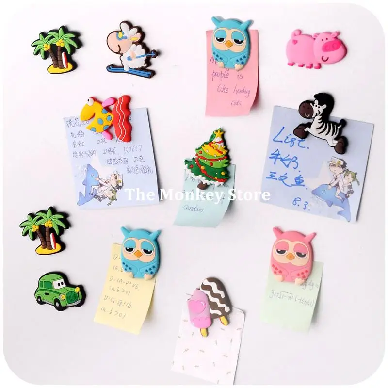 

Hot Small Size Cute Cat Fridge Magnets Silicon Gel Magnetic Animal Magnets F3549