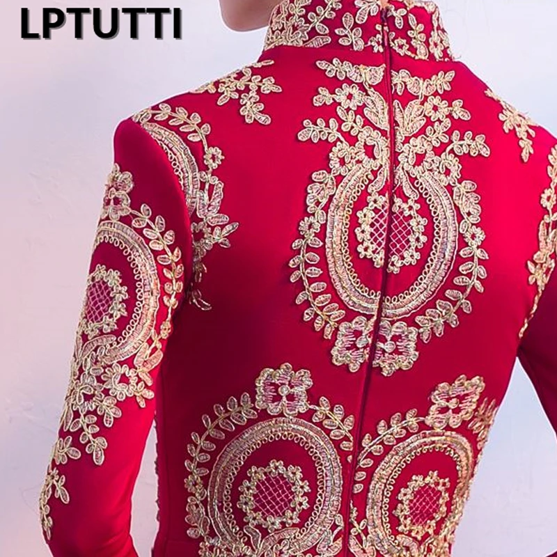 LPTUTTI Кружева Cheongsam Новые Сексуальные женские размера плюс, праздничные элегантные вечерние платья, Необычные Короткие Роскошные коктейльные платья