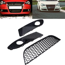 Auto Paraurti Anteriore Inferiore Nebbia Copertura Della Luce Vent Grille Inserto Laterale centro Griglie per Volkswagen VW Polo GTI 2006 2007 2008 2009
