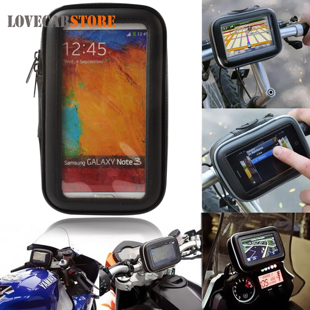 

Waterproof Bicycle Motorcycle Carry Case Bag for 3.5 / 4.3 / 5 inches GPS Navigation Devices Protective Pouch Carrying Cover