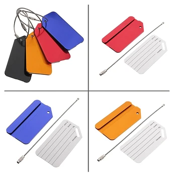 

2 Pcs of (COSW Hot 7pcs Metal Luggage Tag Suitcase Bag Travel Labels Accessories)