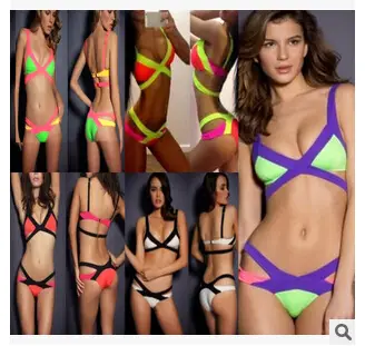 bright colored bathing suits