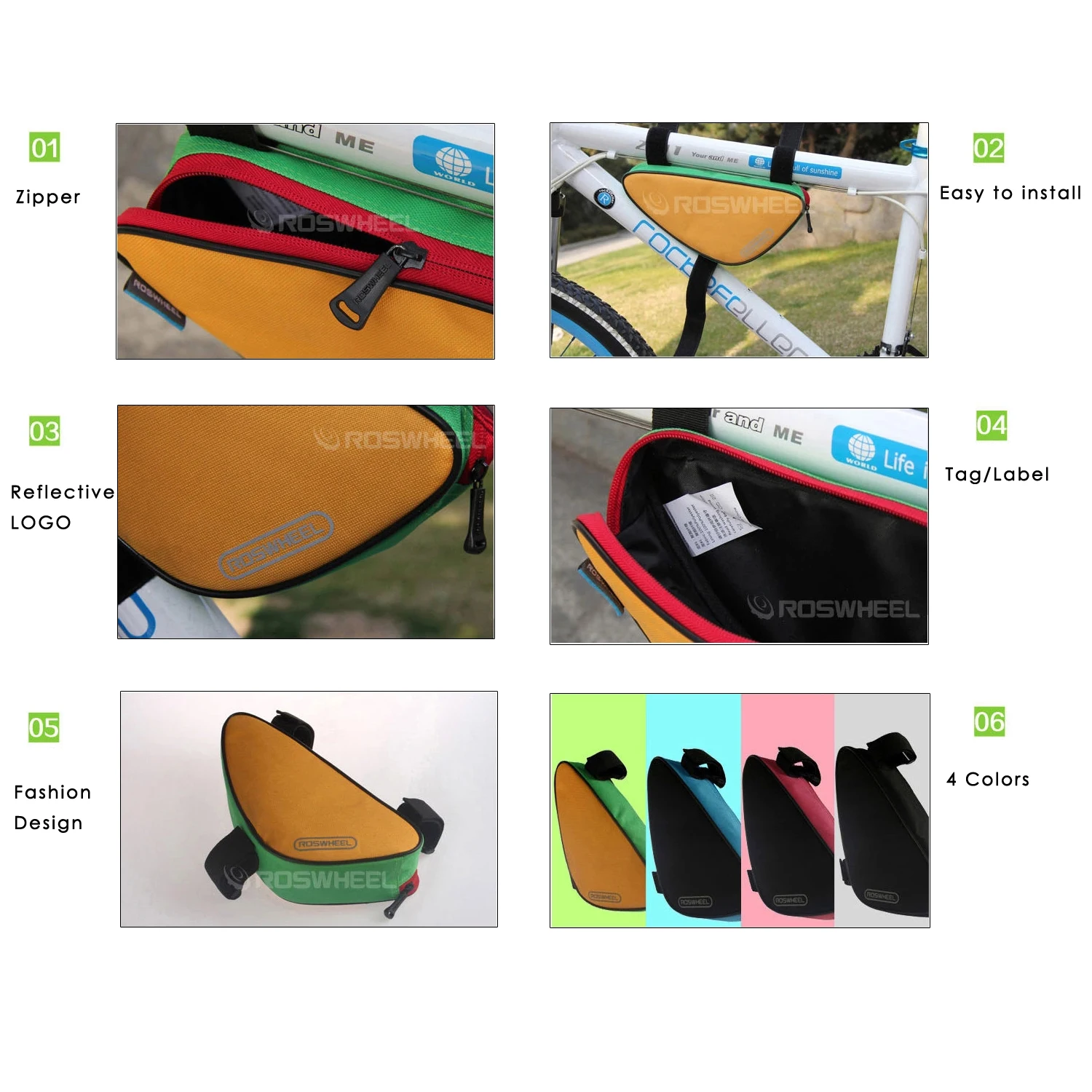 Perfect Roswheel 8 colors Frame Top Tube Front Triangle Saddle Bag Pouch Pannier MTB For Cycling Bike Bicycle 4 Perfect Roswheel 8 colors Frame Top Tube Front Triangle Saddle Bag Pouch Pannier MTB For Cycling Bike Bicycle 4