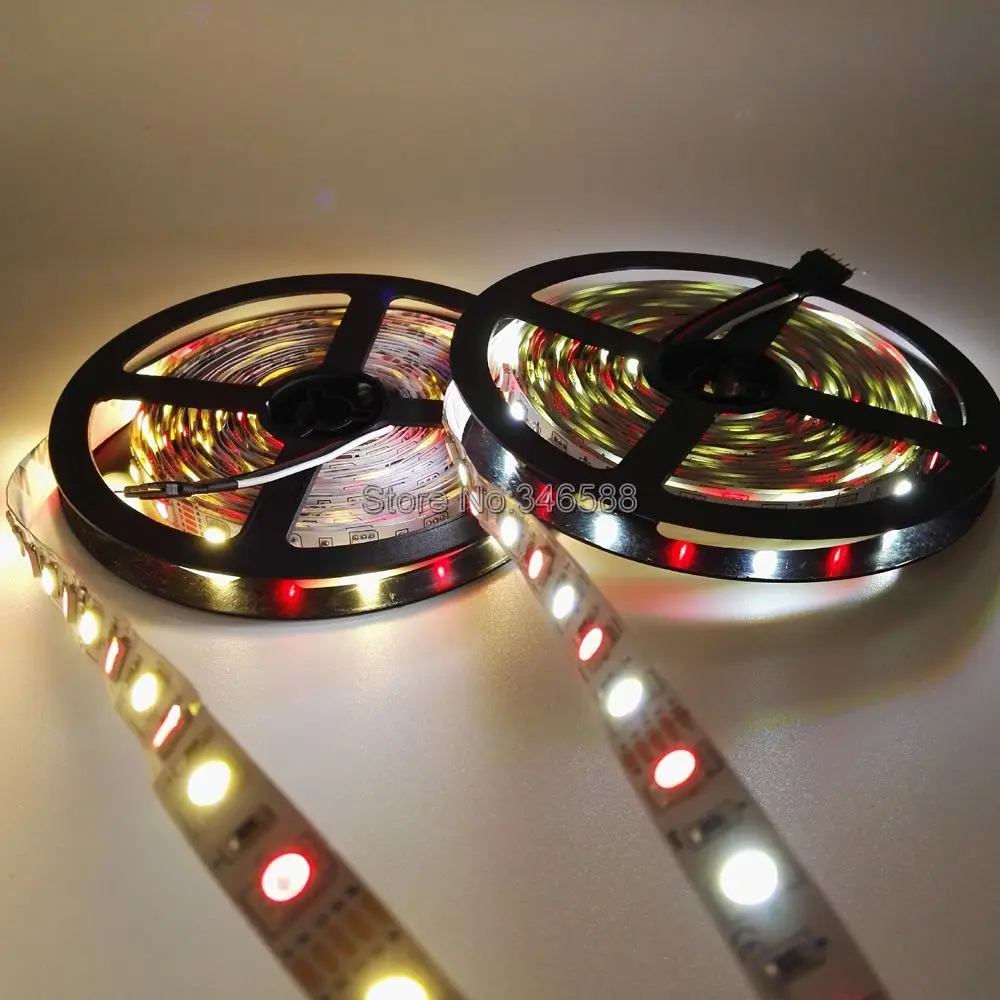 5 м DC12V 24V RGBW RGBWW гибкий светодиодный светильник 60 светодиодов/м RGB + (белый/теплый