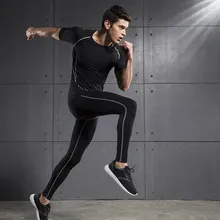 Г. Ограниченная серия для Vansydical Для мужчин s сжатия наборы Колготки Леггинсы Мужская одежда для фитнеса футболка+ узкие брюки