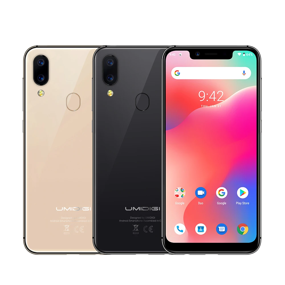 Смартфон UMIDIGI A3 Pro Android 9,0 с полным экраном 5," 19:9 3 ГБ ОЗУ 32 Гб ПЗУ четырехъядерный 12 Мп+ 5 Мп разблокировка лица двойной 4G