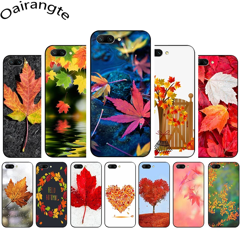 

Autumn fall Maple Leaves scenery Soft Silicone Phone Case for Huawei Honor 6A 7A Pro 7C X 8C 8X 8 9 10 Lite view 20 9X Pro