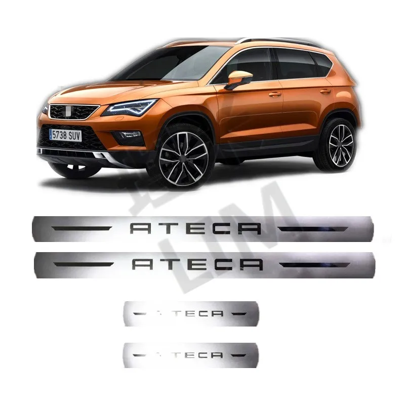 4 Pieces Set Suitable For SEAT ATECA FR X Perience Stainless Steel Scuff Plate Door Sill