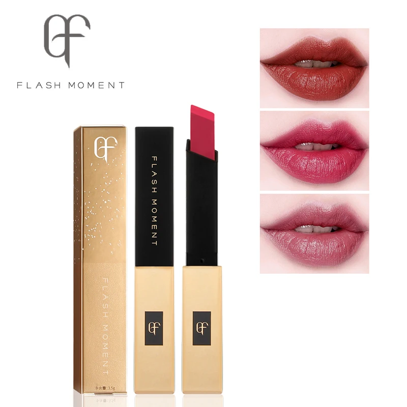 

FlashMoment Sexy Matte Makeup Lipstick Lips Pigment Long Lasting Lip Stick Easy Wear Waterproof Lipstick Cosmetics Women Beauty