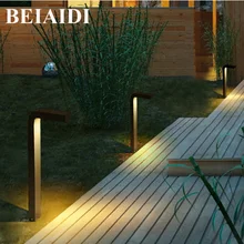 BEIAIDI 10 Вт наружный светодиодный светильник для сада, крыльца, газона, водонепроницаемая стойка, столбик, ландшафтный светильник, коридор, путь, забор, светильник