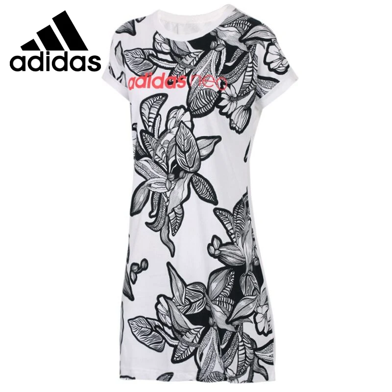 Новое поступление. Оригинальные женские длинные футболки с коротким рукавом Adidas