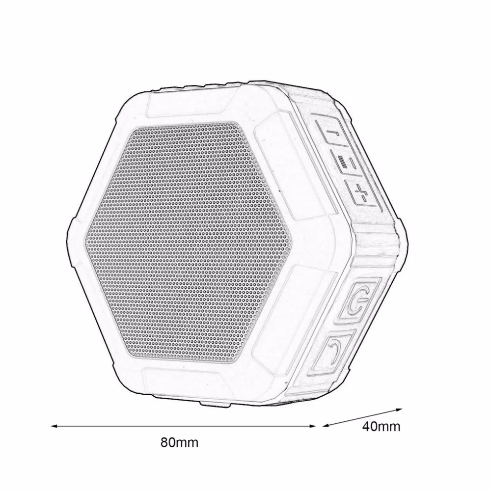 Портативный Bluetooth Динамик Беспроводной музыка Динамик IP65 Водонепроницаемый Призма падения Устойчив шестиугольник Поддержка звонки Hands