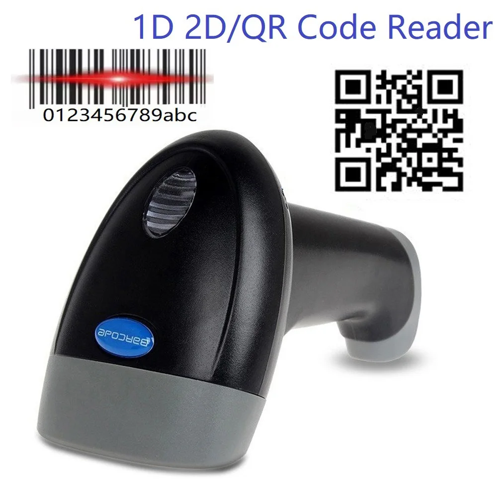 Nexan USB Ручной 1D 2D сканер штрих кодов QR считыватель для iOS Android Windows|Считыватели и