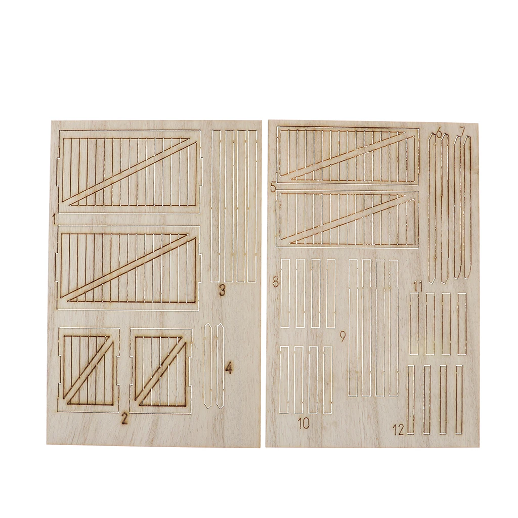 2pcs 1:35 Soldier Wooden Box Model Military Scene Building DIY Unassembled Parts