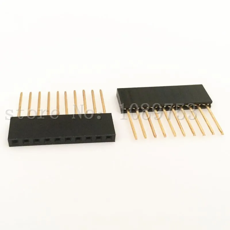 10pcs 2.54mm 10pin Stackable Female Tall Pin Header Socket Connector for Arduino