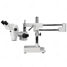 Professional Boom Stereo Microscope–AmScope Supplies 3.35X-90X Professional Boom Stereo Microscope w/ Focusable Eyepieces
