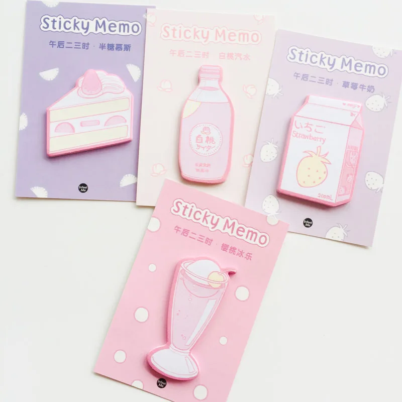

30 Sheets Summer Afernoon Series Mousse Cake Memo Pads Student Office Stationery Notepad Kids School Decor