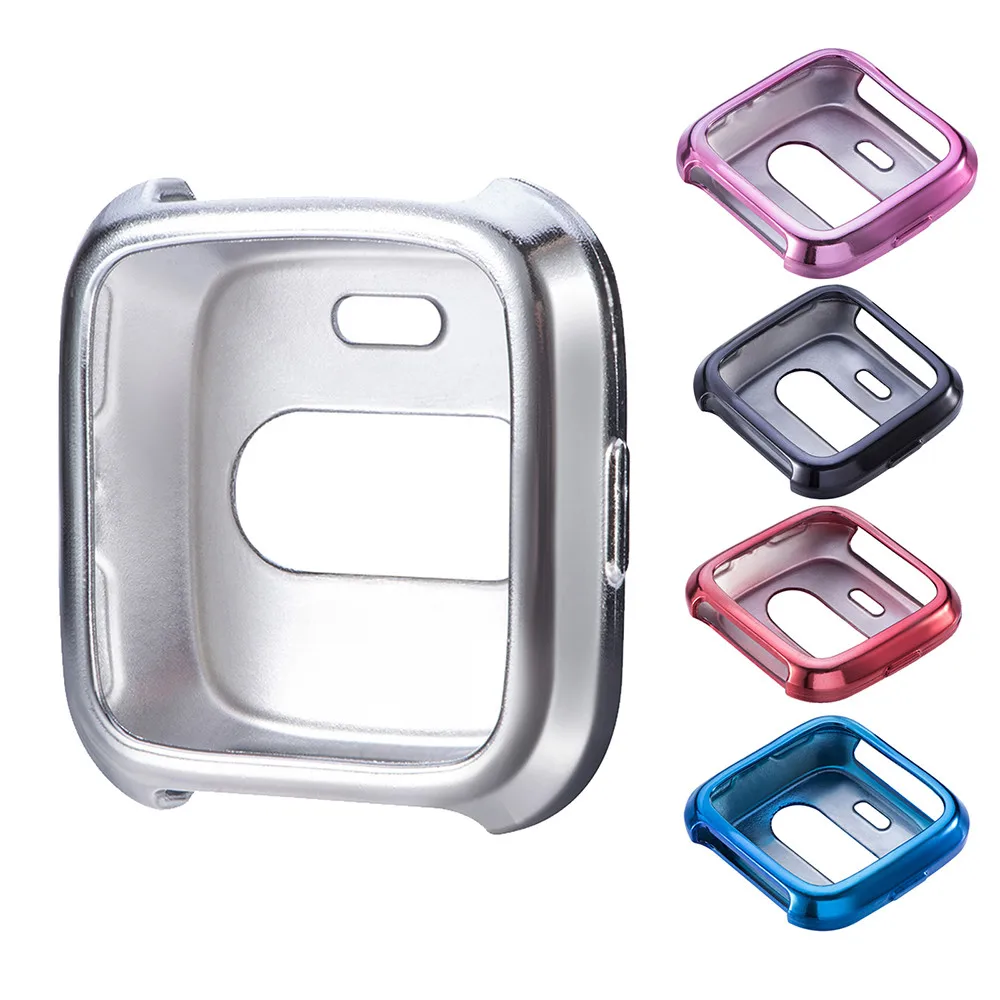 

Ultra-thin Soft Plating Durable TPU Protection Silicone Fashion Style Case Cover For Fitbit Versa wearable devices smartwatch