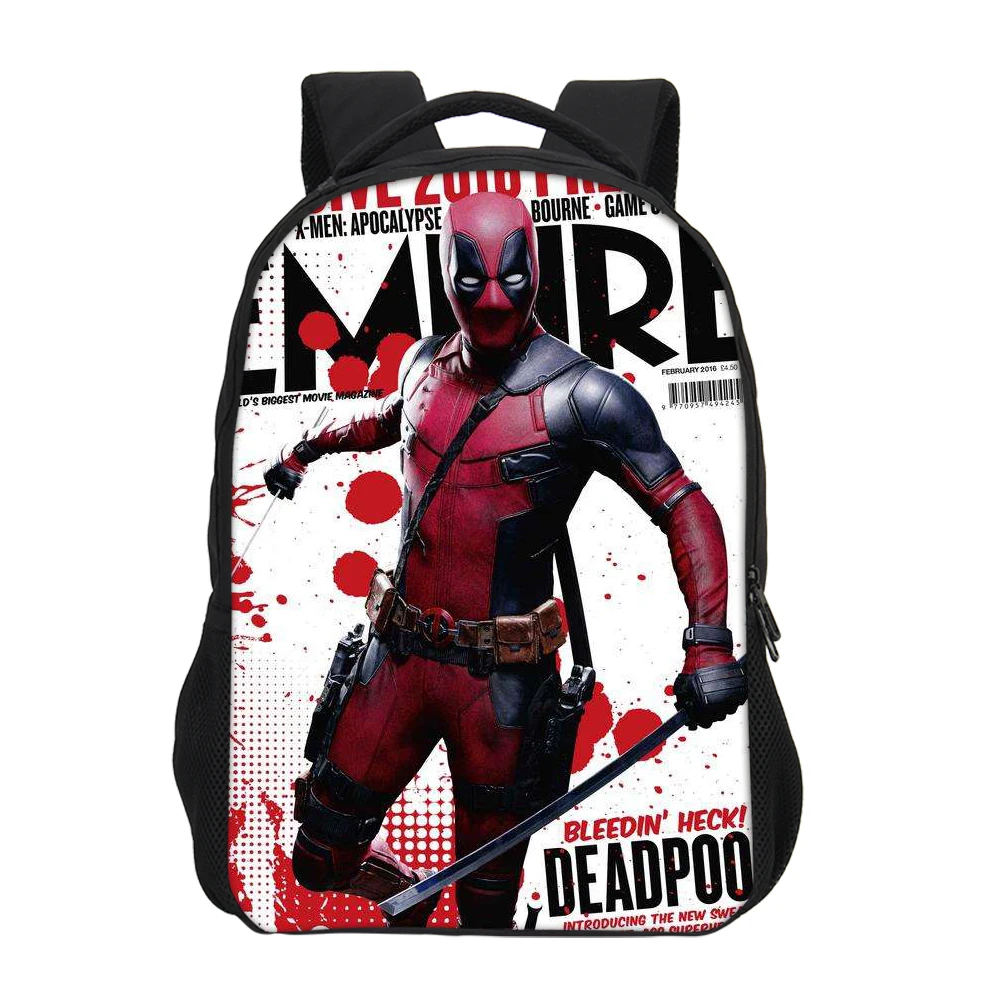 

Fashion Customize Marvel Supper Hero Cartoon Deadpool 2 Printed Student Backpacks Boys School Bookbag Daily Laptop Shoulder Bags