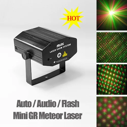 

Mini Portable Xmas &Sound Active Green Red RG Meteor Laser Stage lighting Projector DJ Disco Show Wedding Dance Bar Party Light